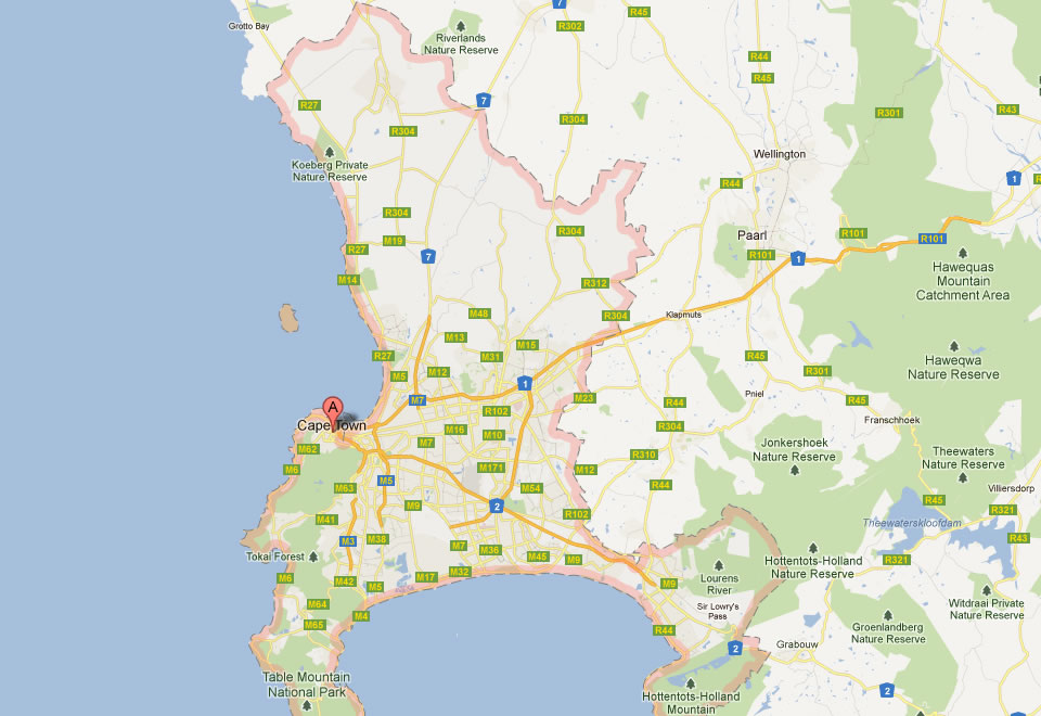 carte du cape town